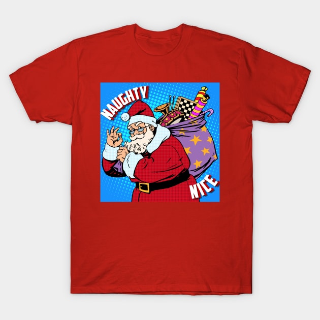 Santa Naughty or Nice - Christmas T-Shirt by Coastal House Apparel 